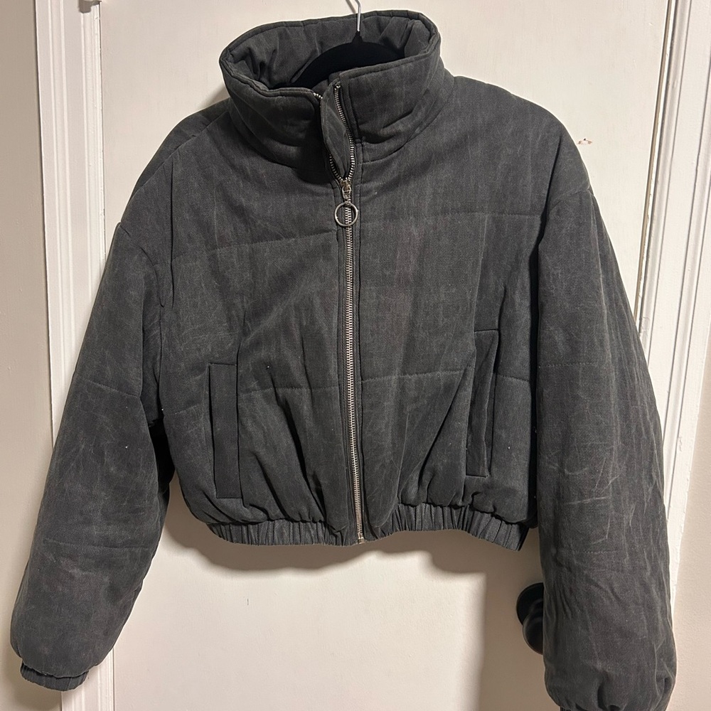 Elodie Charcoal Puffer Jacket